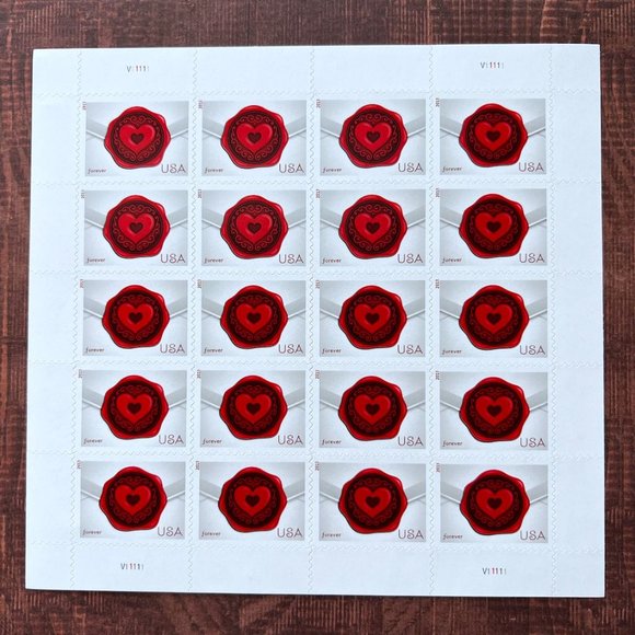 Sealed with Love 2013 Postage Stamp Sheet, Unused Vintage USA #4741 - Picture 2 of 3